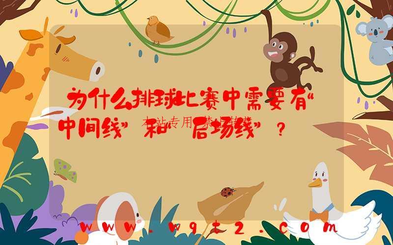 为什么排球比赛中需要有“中间线”和“后场线”？