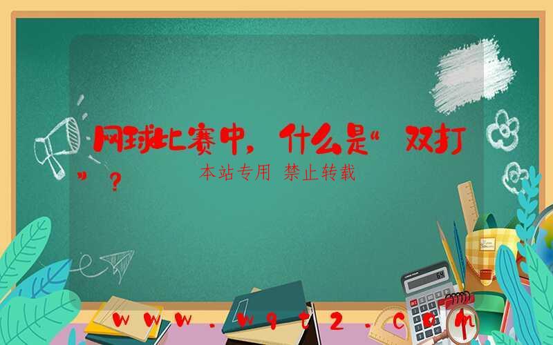 网球比赛中，什么是“双打”？