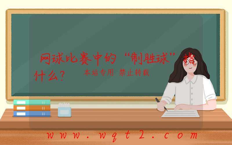 网球比赛中的“制胜球”指什么？